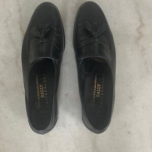 Bally Men's Black Leather Tassel Slip-Ons